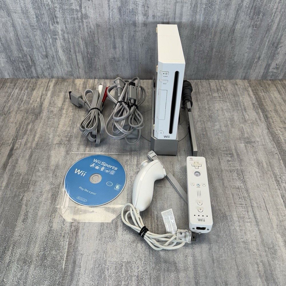 Nintendo Console Wii Sports Game Controller Hook Ups Tested RVL-001 Wii 4